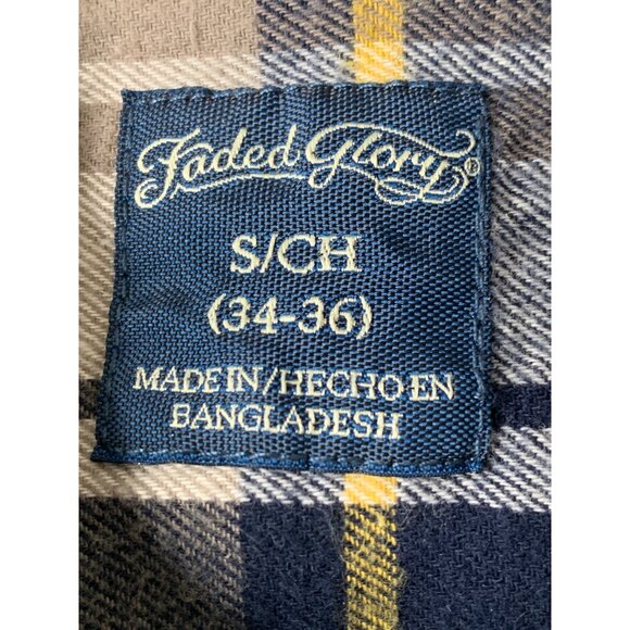 Lot of 2 Chaps Red & Faded Glory Plaid Flannel Button-Up Shirts S GUC 8870 - Picture 5 of 13